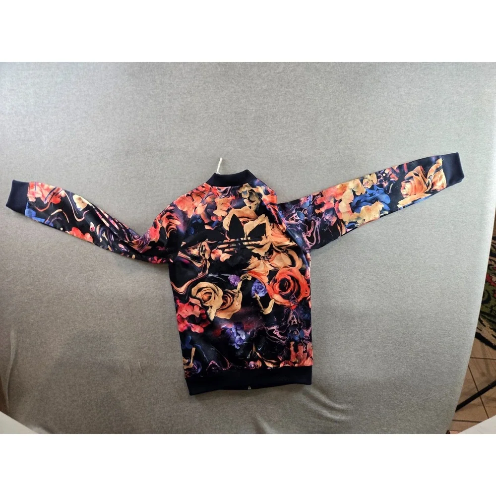 Adidas Originals Track Jacket Girls 13-14‎ Floral Rose Print Superstar BQ3977